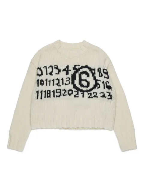 MM6 Maison Margiela Kids كنزة بحياكة إنتارسيا