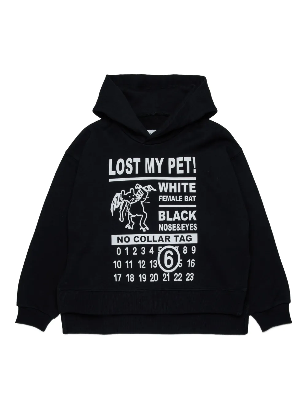 MM6 Maison Margiela Kids Katoenen hoodie Zwart