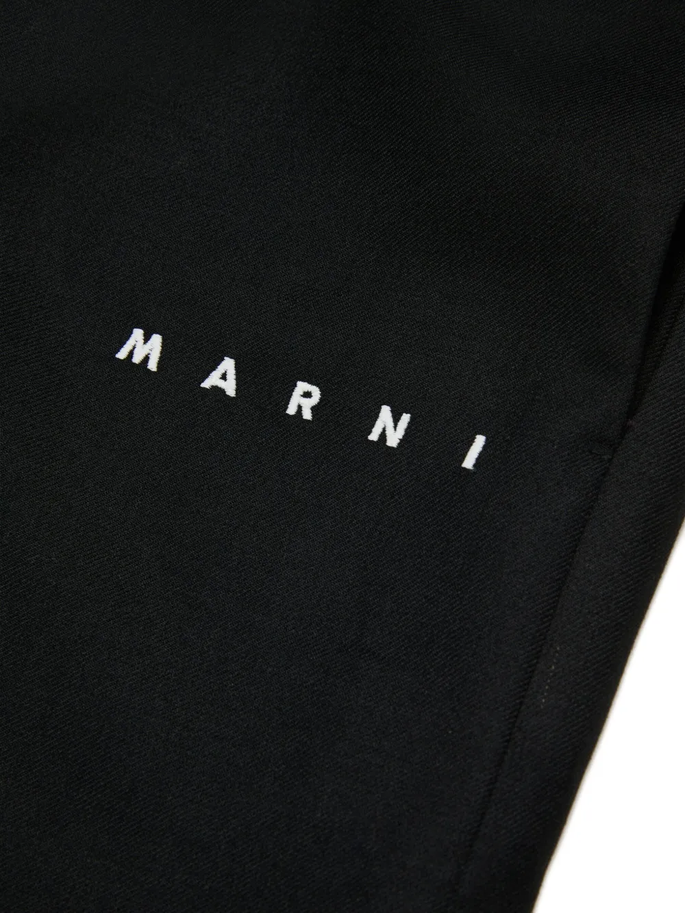 Marni Kids Broek met geborduurd logo Zwart