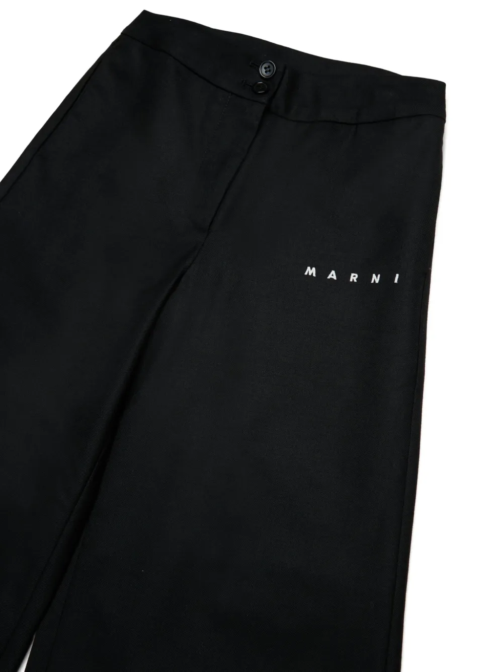 Marni Kids Broek met geborduurd logo Zwart