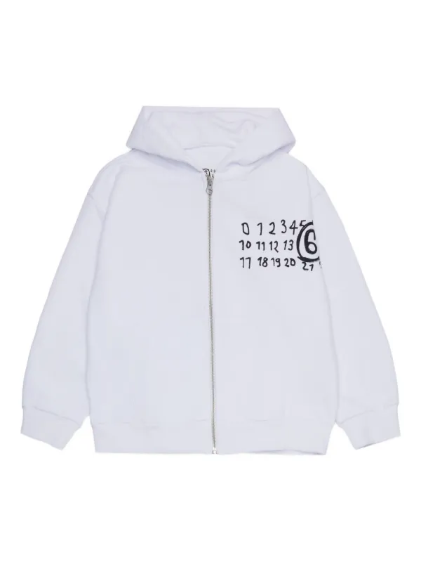 MM6 Maison Margiela フード付きトレーナー Mサイズ ホワイト MM6 トレーナー Maison Margiela(エムエムシックス メゾン