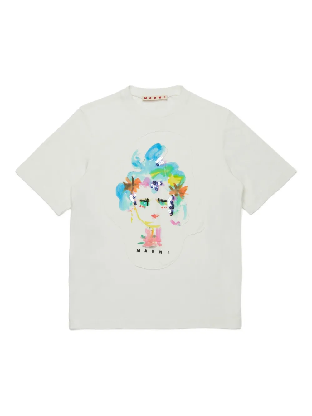 Marni Kids Katoenen T-shirt Wit