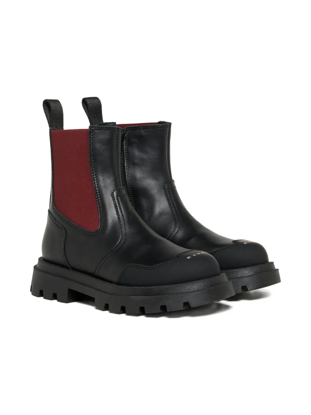 Marni Kids elastic-panelled ankle boots Black