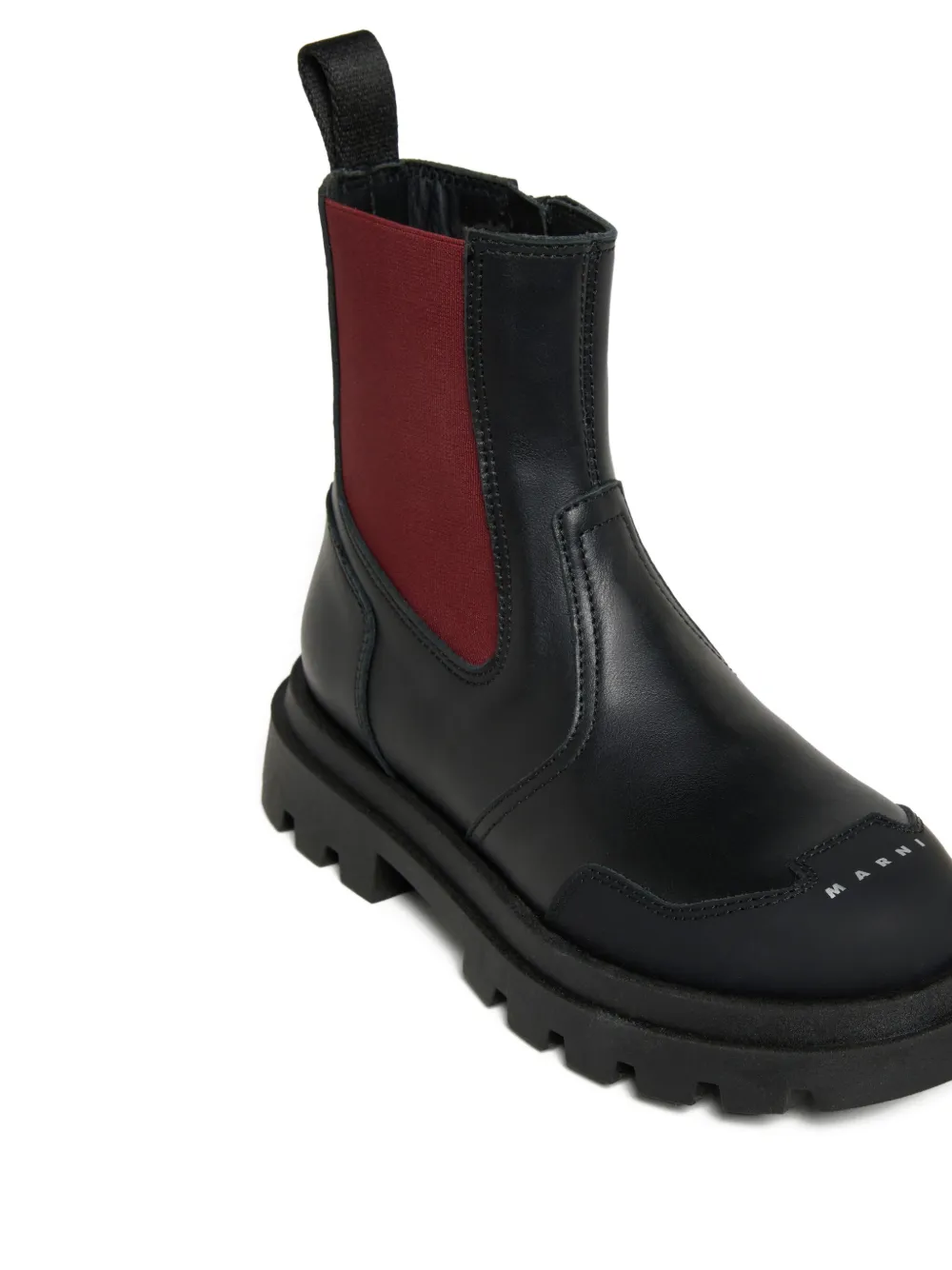 Marni Kids elastic-panelled ankle boots Black