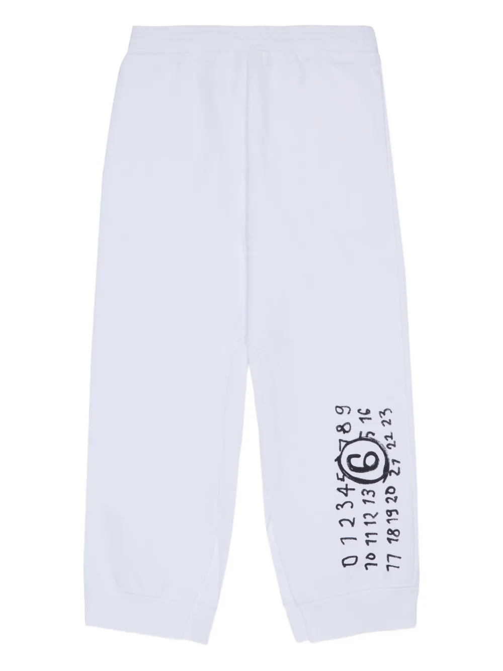 MM6 Maison Margiela Kids number-print sweatpants | White | Image 1