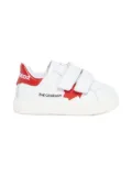 DSQUARED2 KIDS star-embellished double-strap sneakers - White