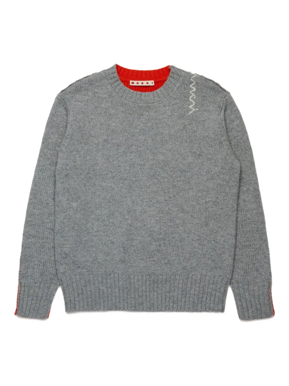 Marni Kids バイカラー プルオーバー - グレー Marni Kids バイカラー プルオーバー - グレー