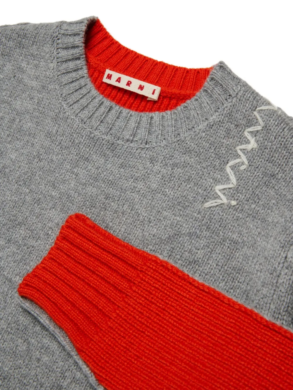 Marni Kids Tweekleurige trui Grijs