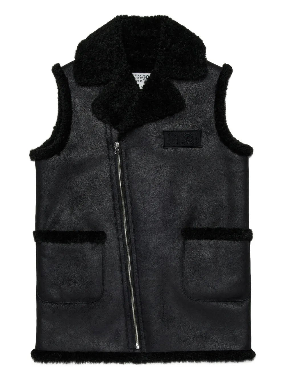 MM6 Maison Margiela Kids Gilet met logo-applicatie Zwart