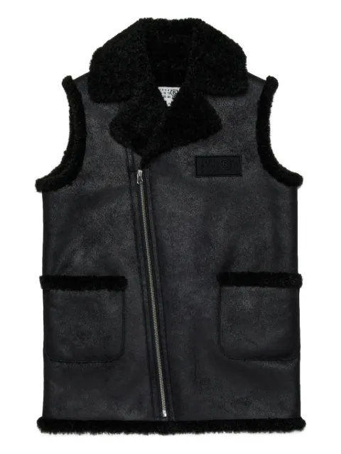 MM6 Maison Margiela Kids logo-appliqué gilet