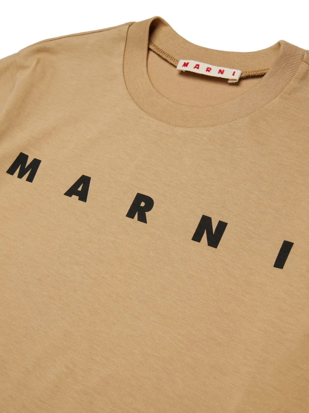 Marni Kids Katoenen T-shirt Beige