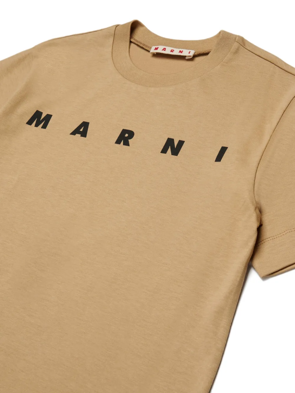 Marni Kids Katoenen T-shirt Beige