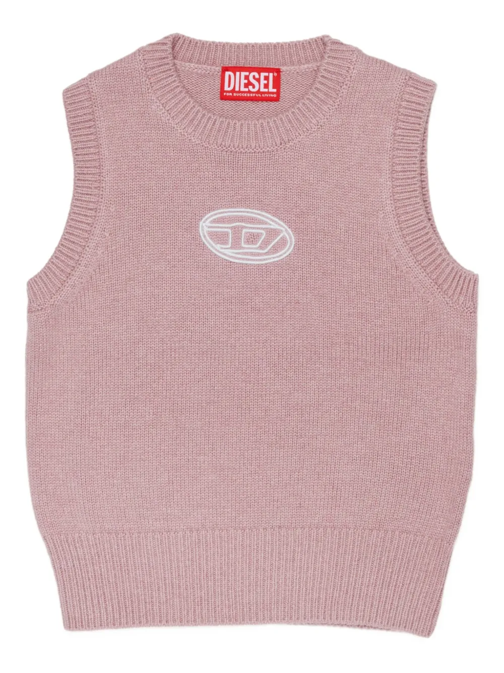 Diesel Kids logo-embroidered vest | Pink | Image 1