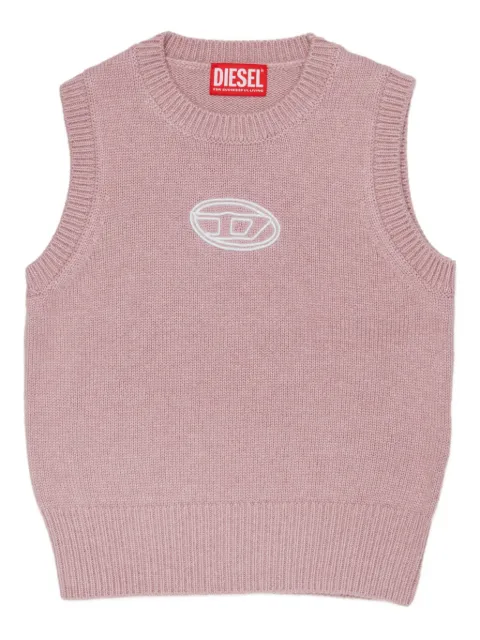 Diesel Kids logo-embroidered vest