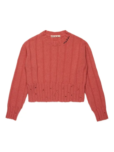 Marni Kids pull à logo brodé