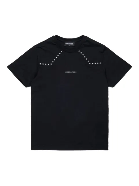 DSQUARED2 KIDS تيشيرت بأكتاف مرصعة