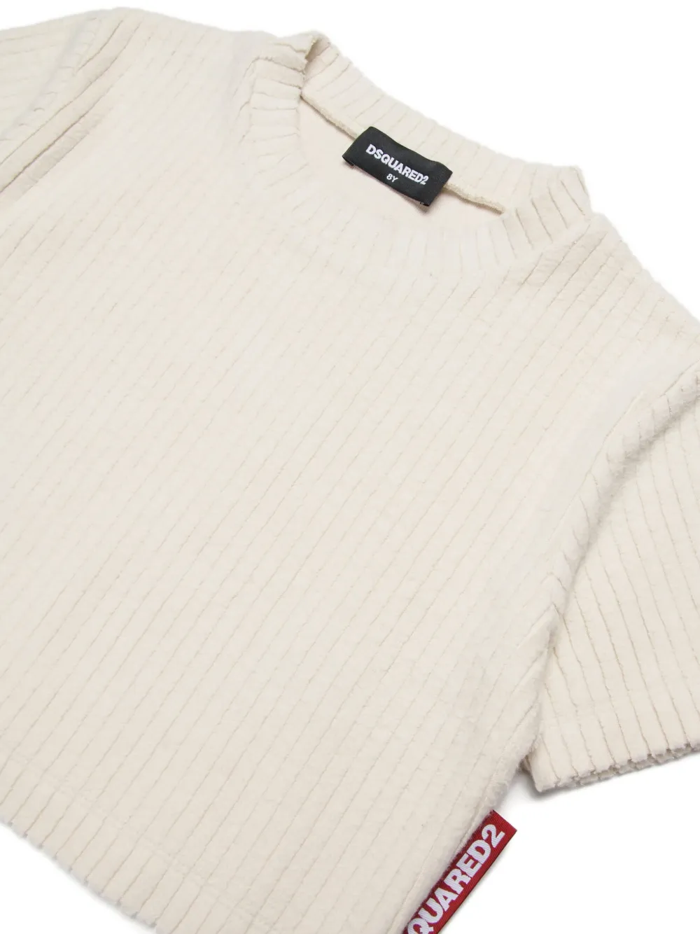 DSQUARED2 KIDS Cropped T-shirt Beige