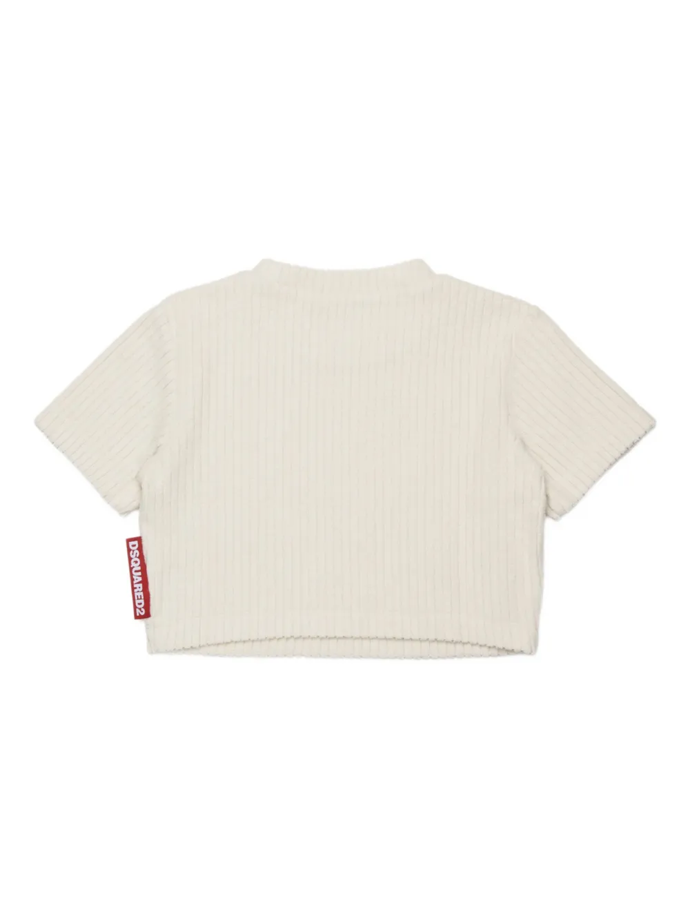 DSQUARED2 KIDS Cropped T-shirt Beige