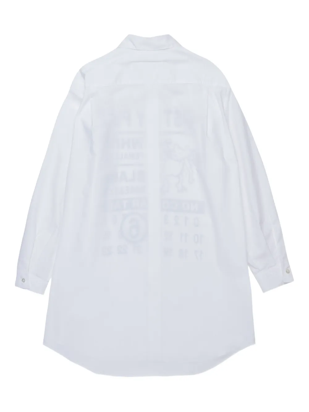 MM6 Maison Margiela Kids Katoenen shirtjurk met Numbers-print Wit