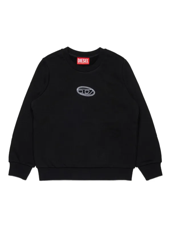 Diesel Kids Oval D ロゴ スウェットシャツ | ブラック | FARFETCH JP