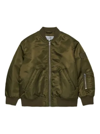 MM6 Maison Margiela Kids ロゴ ボンバージャケット | グリーン