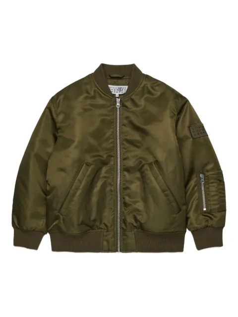 MM6 Maison Margiela Kids logo-appliqué bomber jacket 