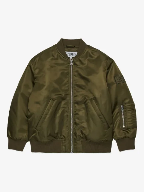 MM6 Maison Margiela Kids logo-appliqué bomber jacket 