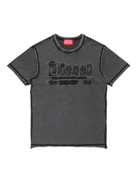 Diesel Kids logo-embroidered T-shirt