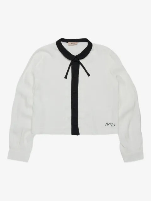 Nº21 Kids camisa con moño en el cuello