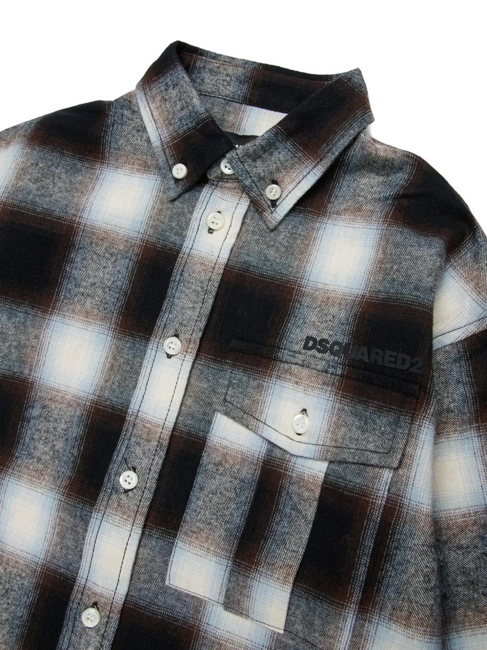 DSQUARED2 KIDS Geruit shirt Zwart