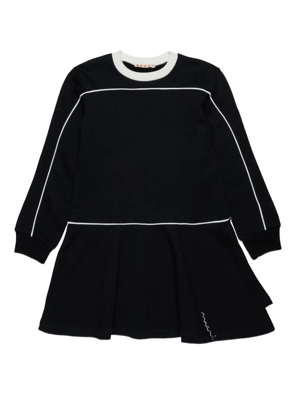 Marni Kids Jurk met geborduurd logo Zwart