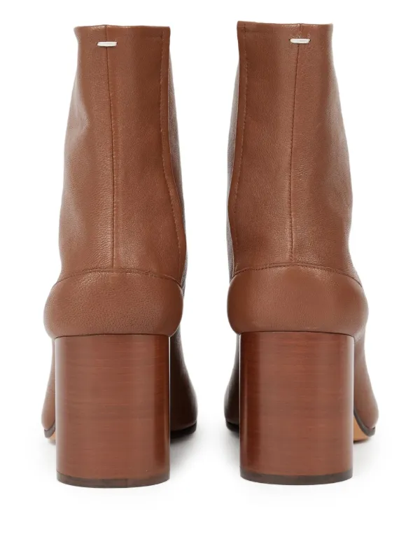 Maison Margiela Tabi レザーアンクルブーツ | ブラウン | FARFETCH JP