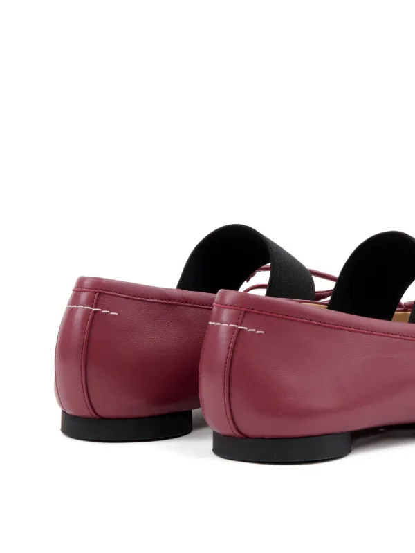 MM6 Maison Margiela Anatomic フラットシューズ | レッド