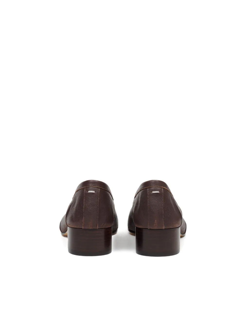 Maison Margiela Ballerina Shoes In Soft Textured Leather In Brown