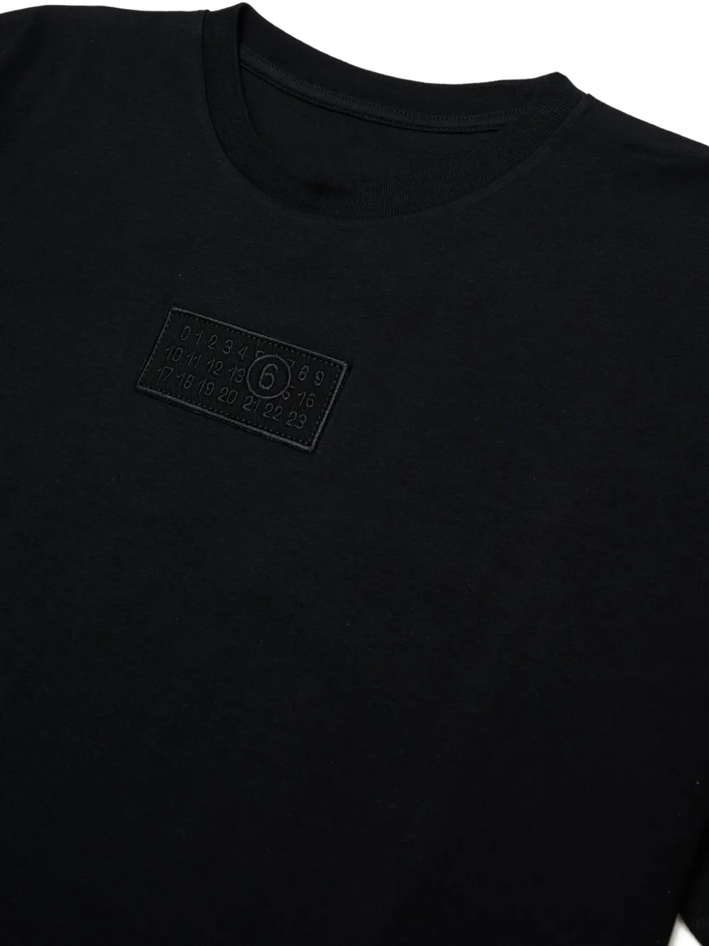 MM6 Maison Margiela Kids Numbers-motif T-shirt Zwart
