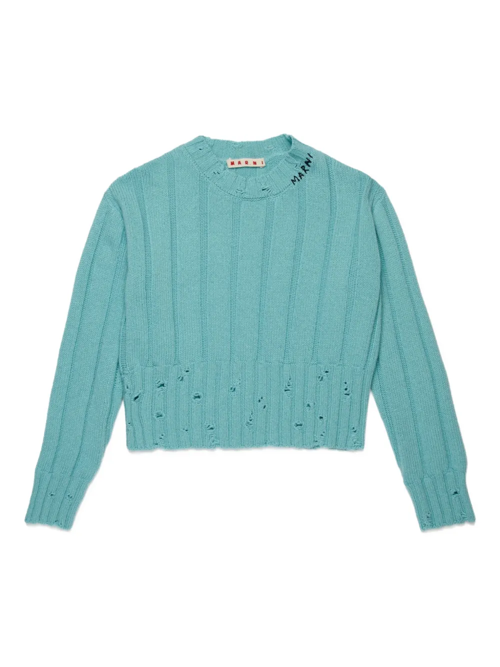 Marni Kids Trui met geborduurd logo Blauw