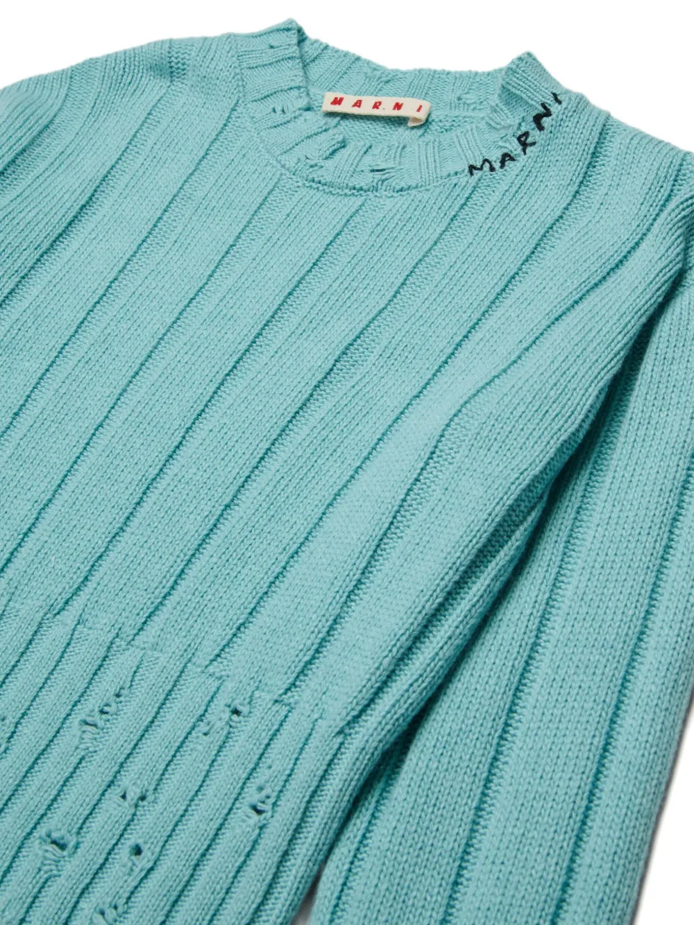 Marni Kids Trui met geborduurd logo Blauw