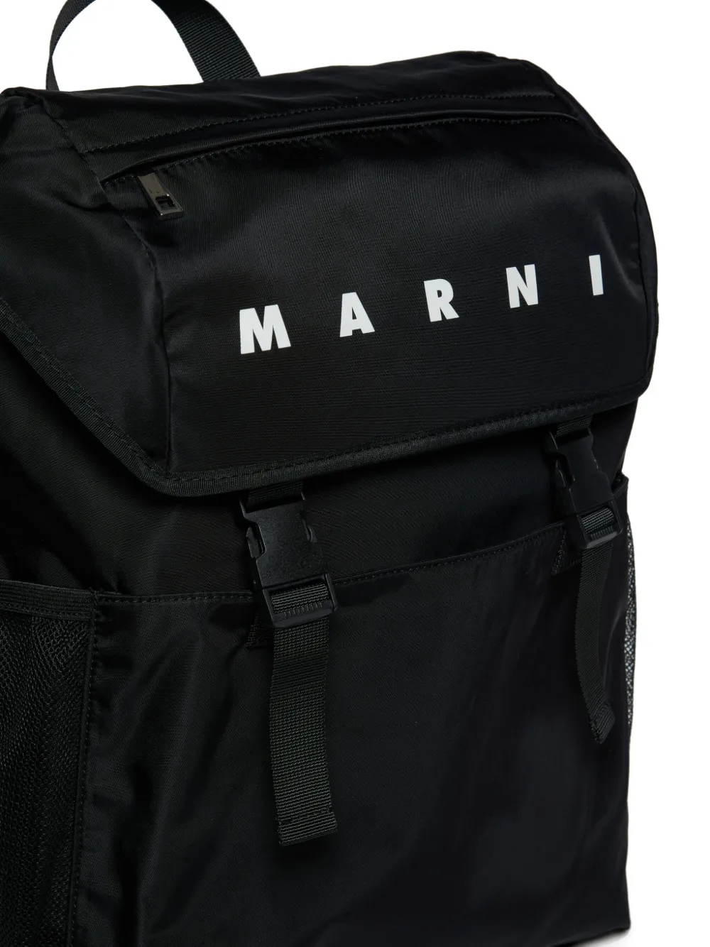 Marni Kids Rugzak met logoprint Zwart
