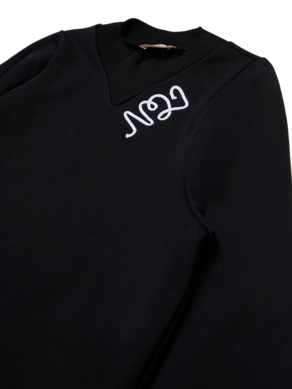 N°21 Abito Maxi Felpa Con Logo Corsivo