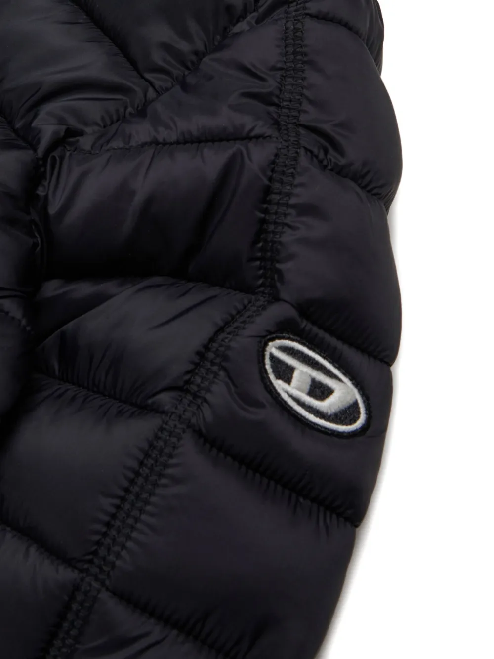Diesel Kids Jwstone gewatteerd jack Zwart