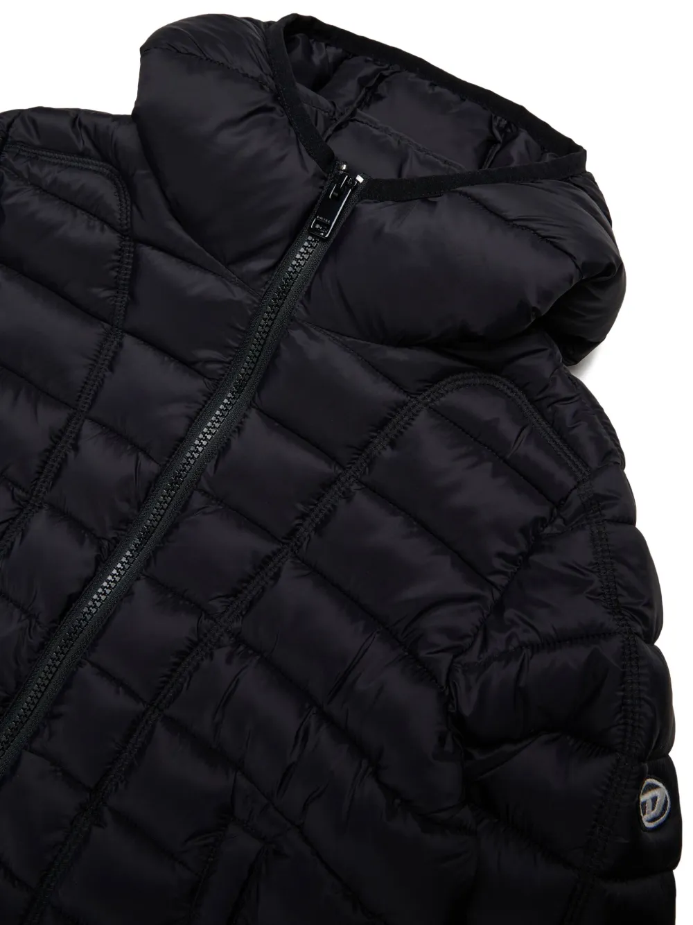 Diesel Kids Jwstone gewatteerd jack Zwart