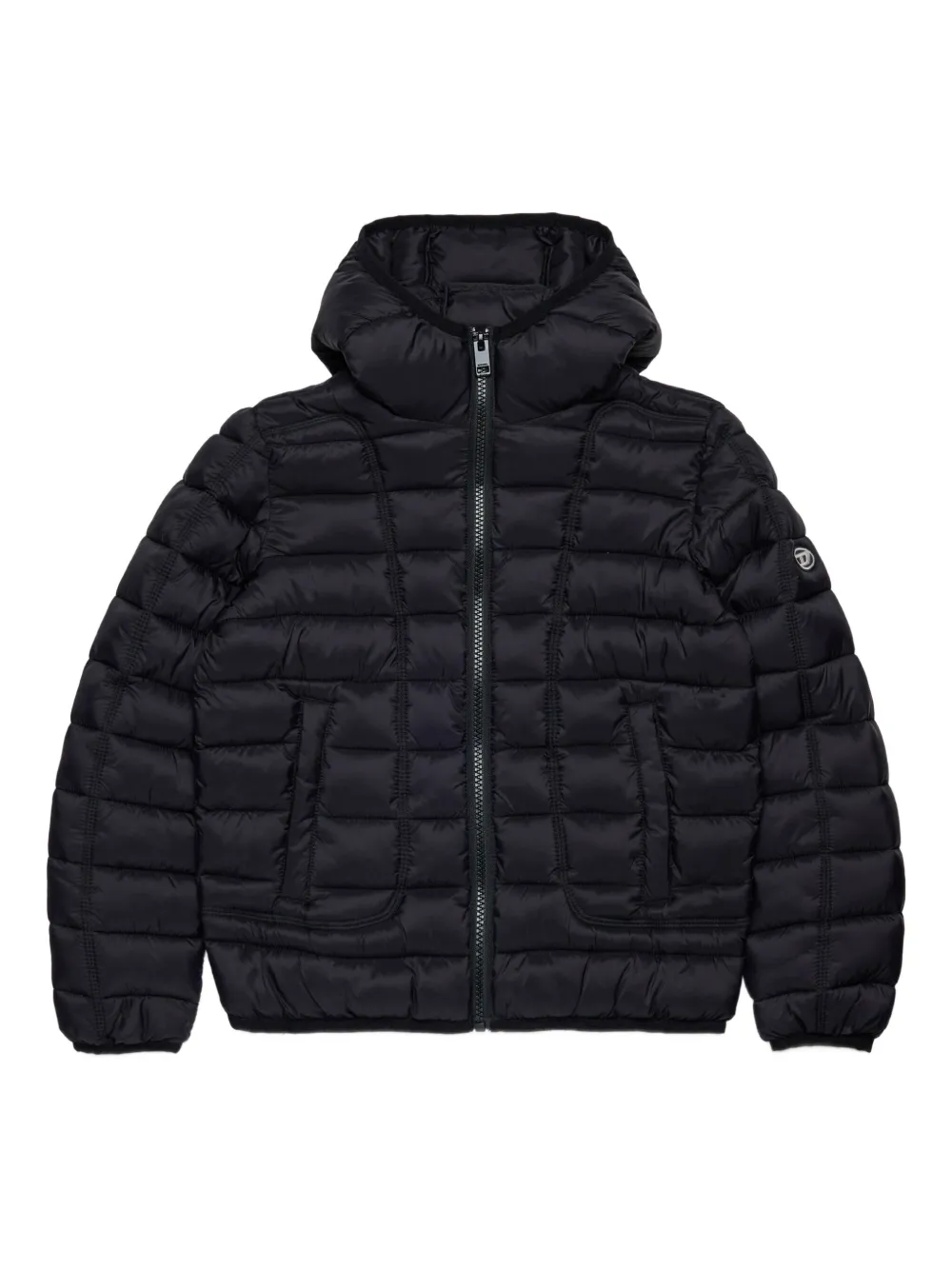 Diesel Kids Jwstone gewatteerd jack Zwart