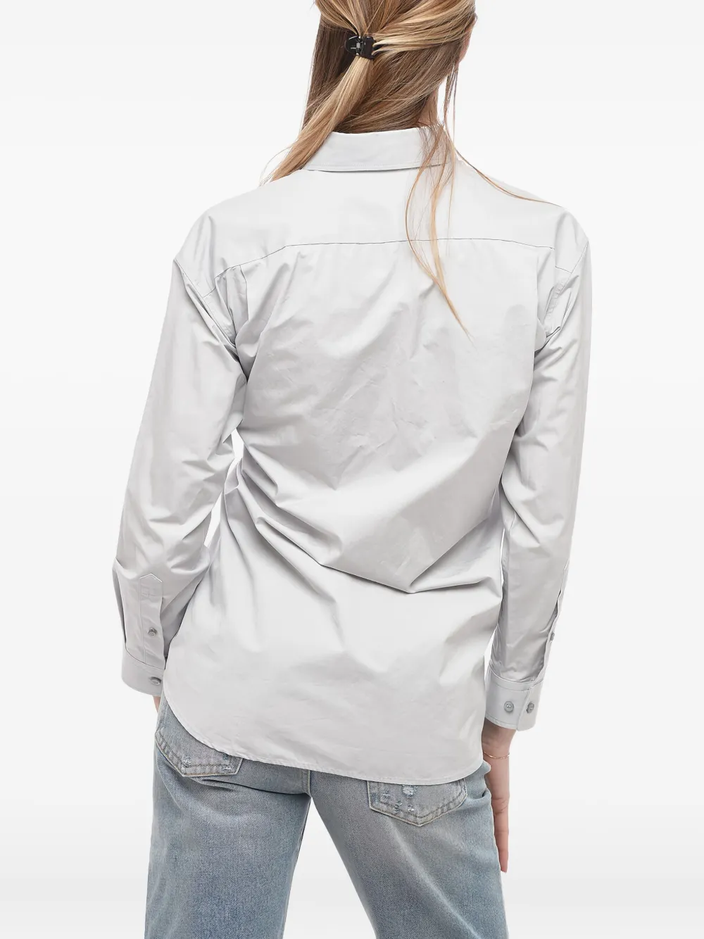 Balenciaga Katoen wikkelshirt Grijs