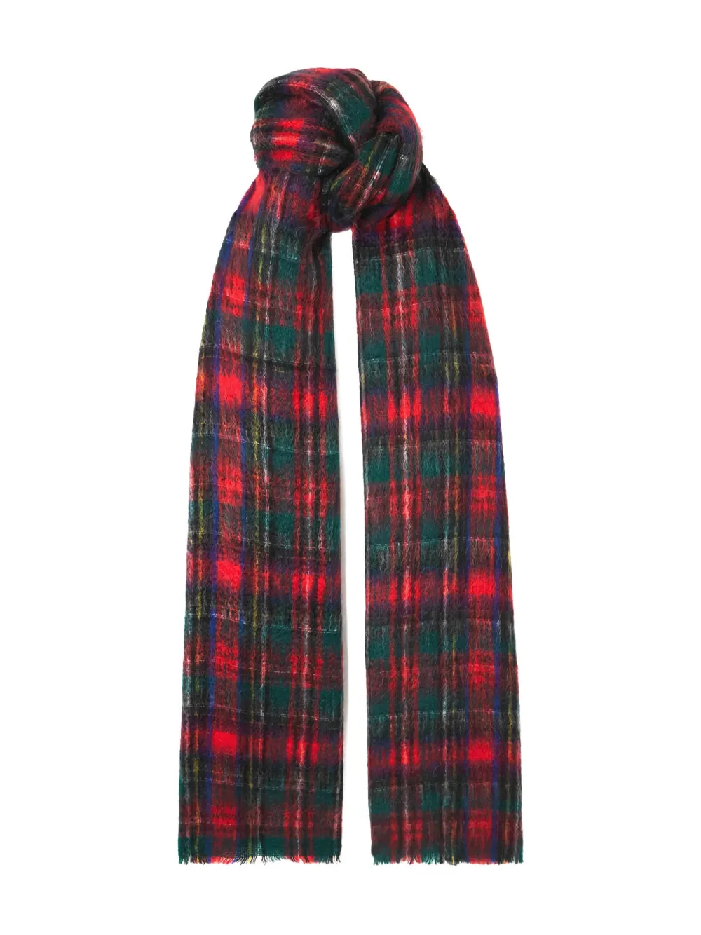 Saint Laurent checked scarf - Rood