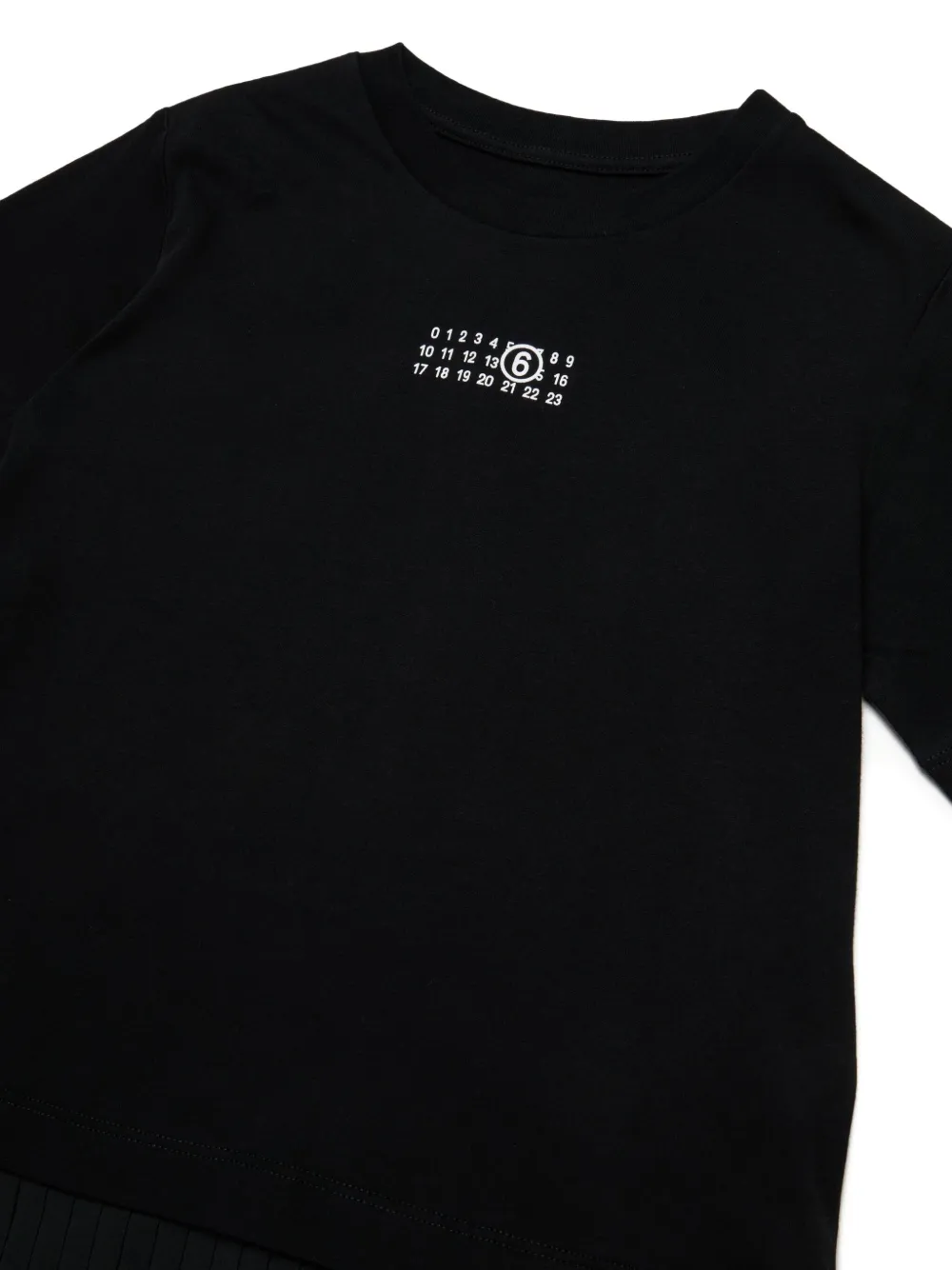 MM6 Maison Margiela Kids Katoenen jurk met Numbers-print Zwart