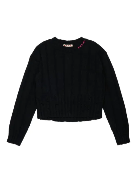 Marni Kids سويتر بحياكة مضلعة