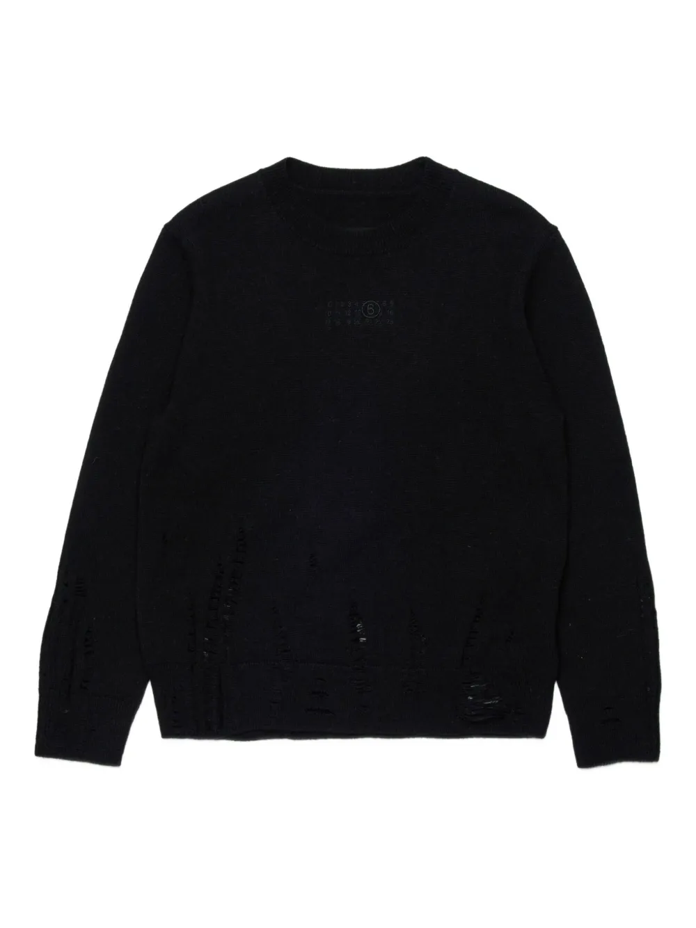 MM6 Maison Margiela Kids Wollen trui Zwart