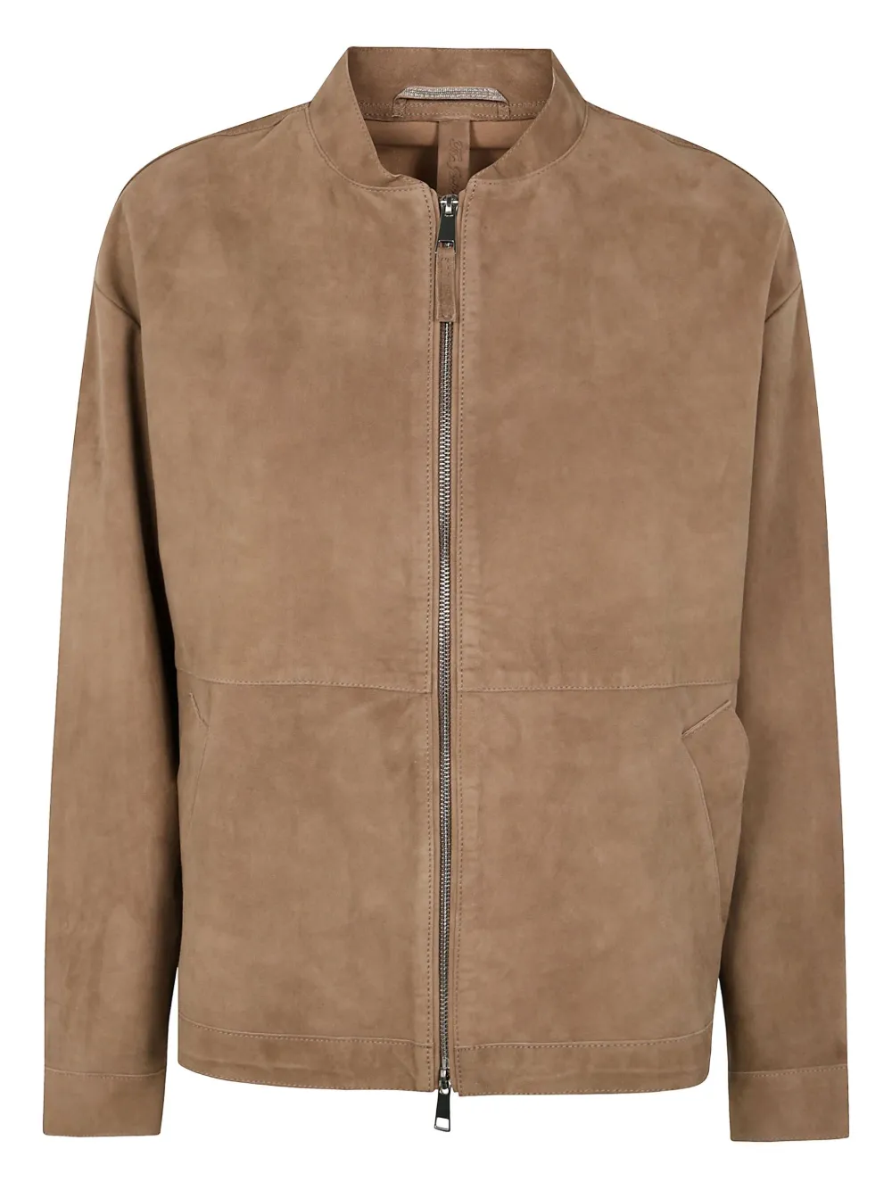 suede zip-up jacket