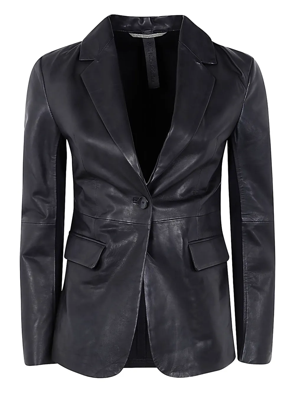 Triz leather-panelled blazer