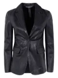 The Jackie Leathers Triz leather-panelled blazer - Black